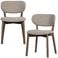 WOOOD Udar Eetkamerstoelen Houten Frame - Donkerbruin - Set van 2