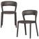 WOOOD WOOOD Noble Eetkamerstoelen - Polyester - Zand Melange - Set van 2