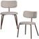 WOOOD WOOOD Travis Eetkamerstoelen - Polyester - Bruin - Set van 2
