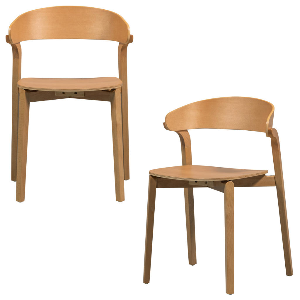 WOOOD eetkamerstoel (set van 2) Cras