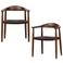 vtwonen vtwonen Embrace Eetkamerstoelen Gevlochten - Donkerbruin - Set van 2