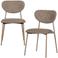 WOOOD WOOOD Valor Eetkamerstoelen - Polyester - Zand- Set van 2