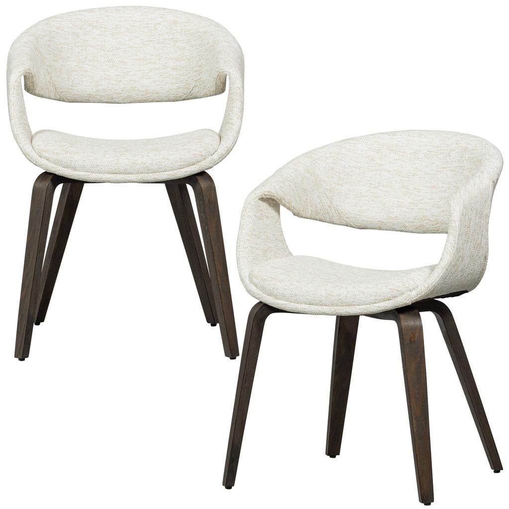WOOOD WOOOD Yossi Eetkamerstoelen Metalen Koper Poot - Bruin - Set van 2