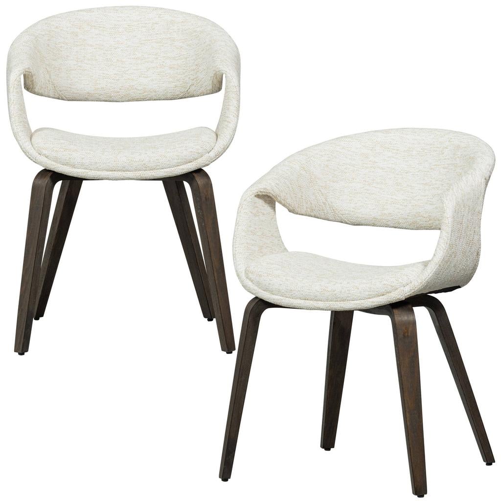 WOOOD Yossi Eetkamerstoelen Metalen Koper Poot - Bruin - Set van 2