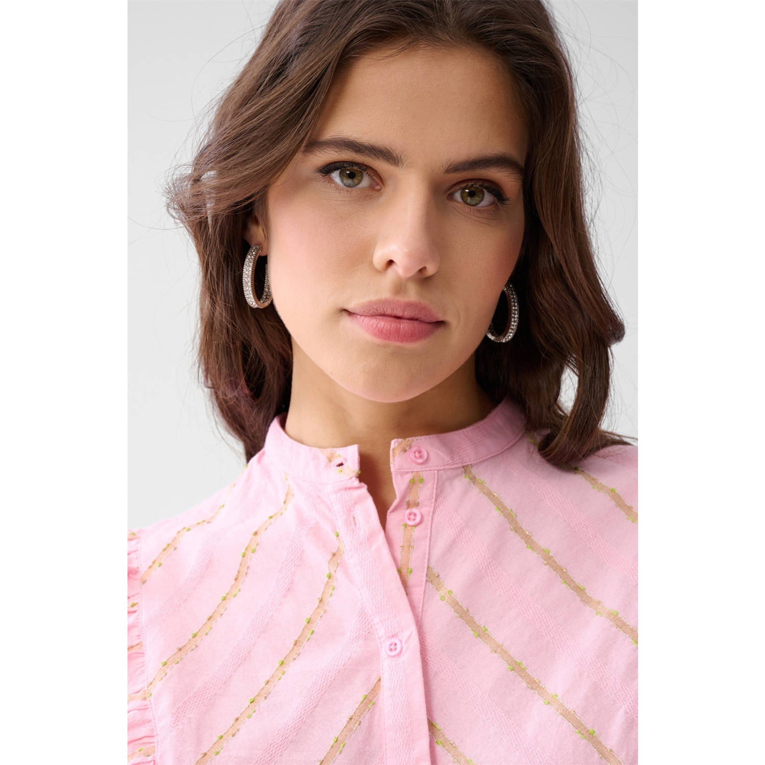Shoeby blouse roze broderie