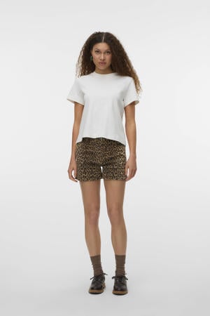 denim regular waist denim short bruin