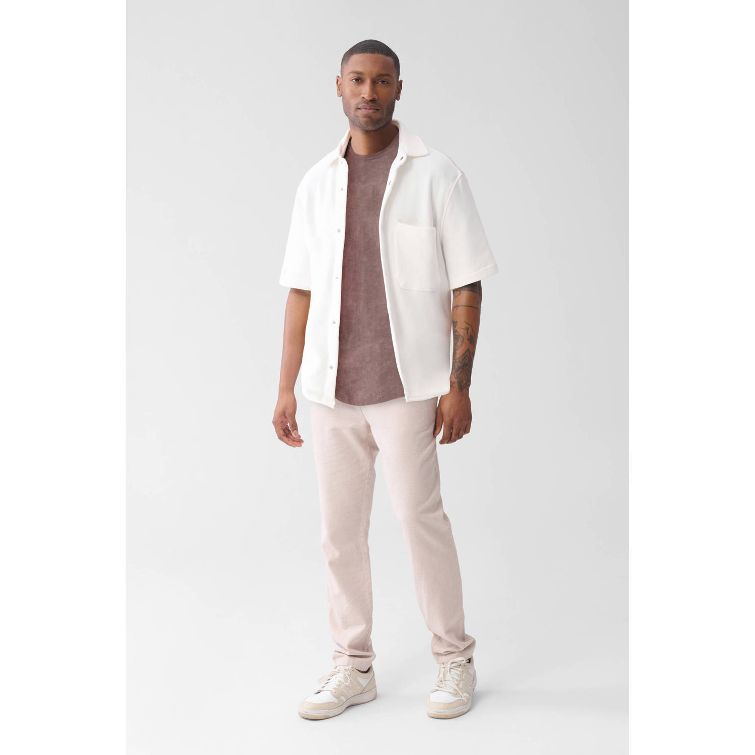 Shoeby casual overhemd relaxed wit