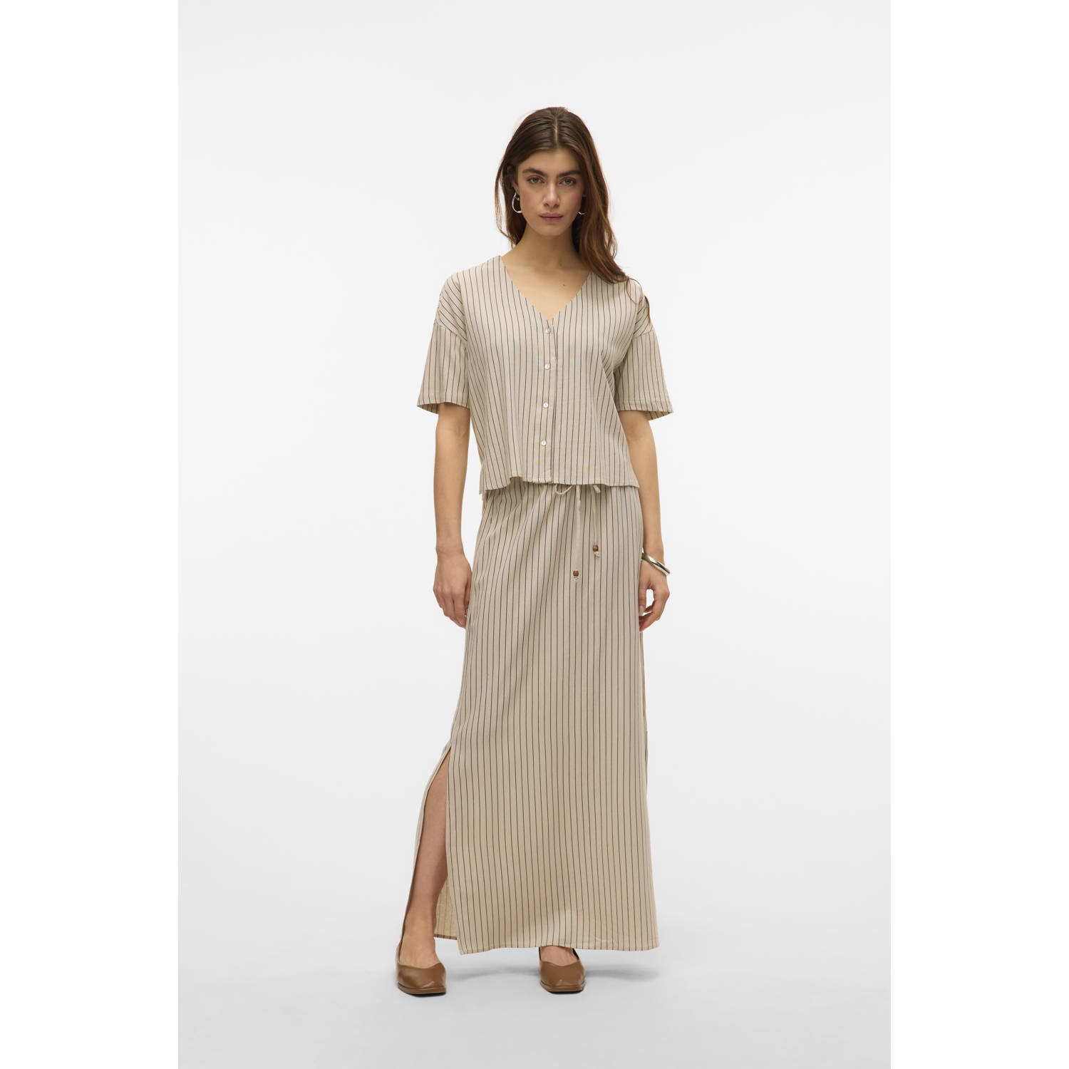 VERO MODA midi rok ecru