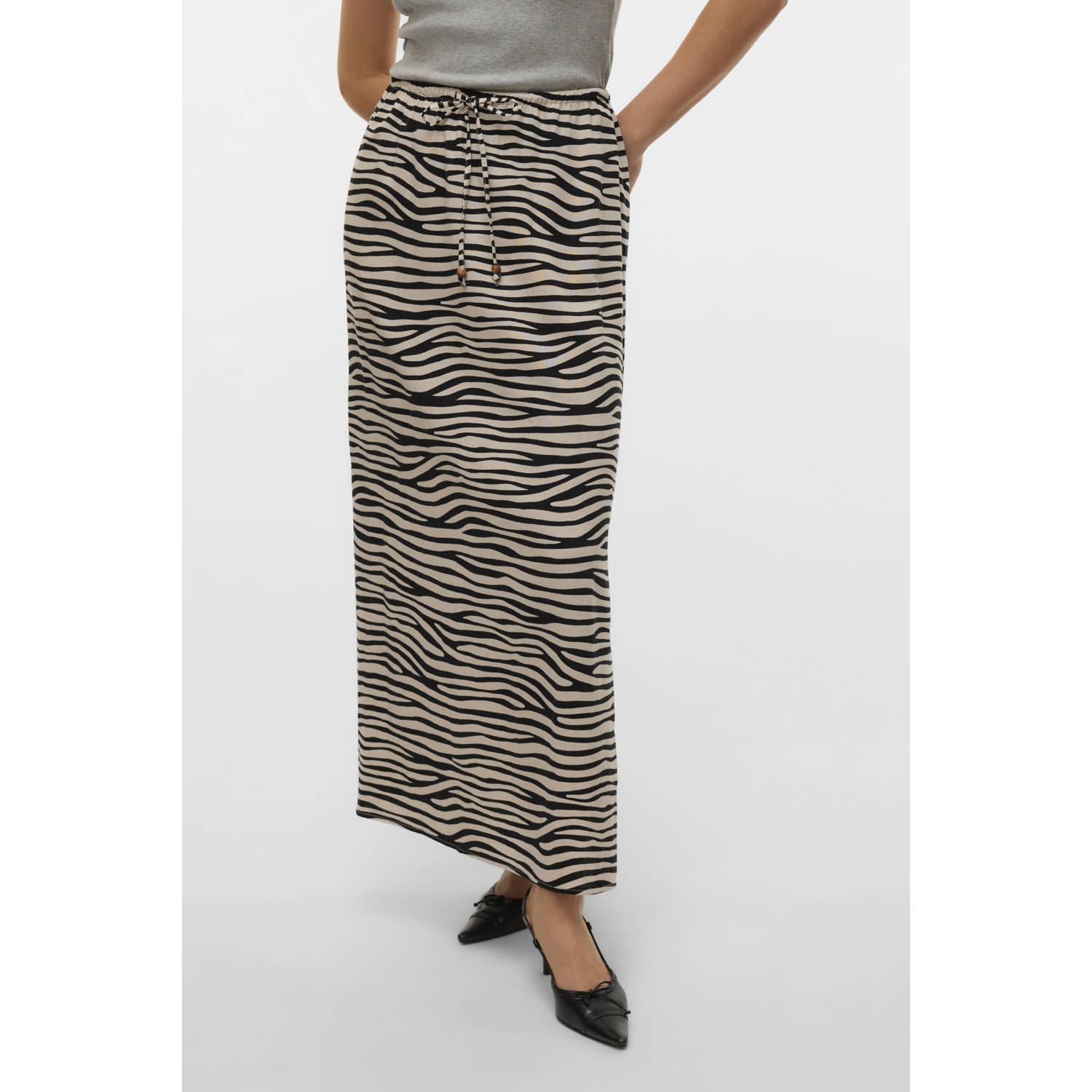 VERO MODA midi rok zwart