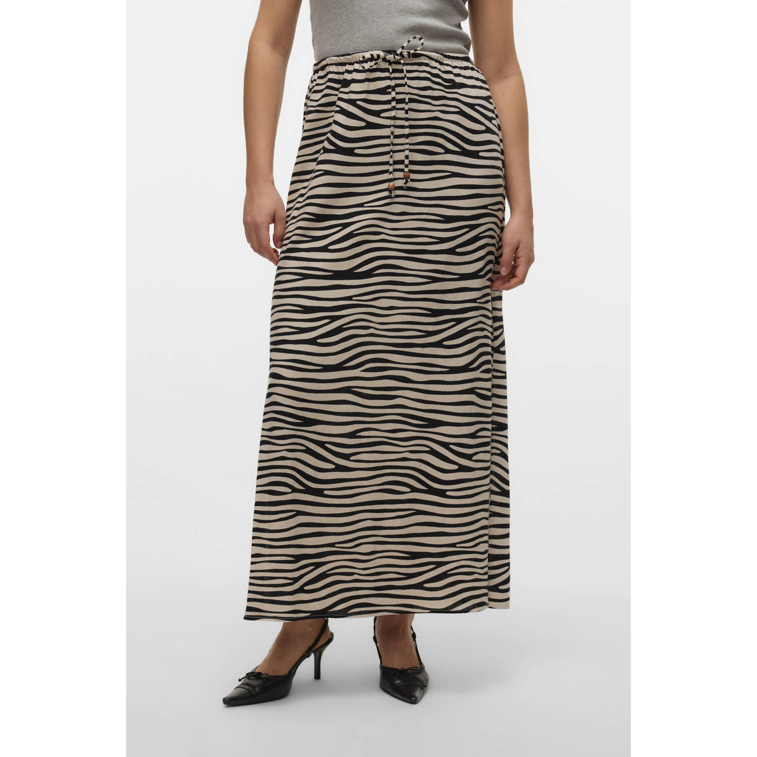 VERO MODA midi rok zwart