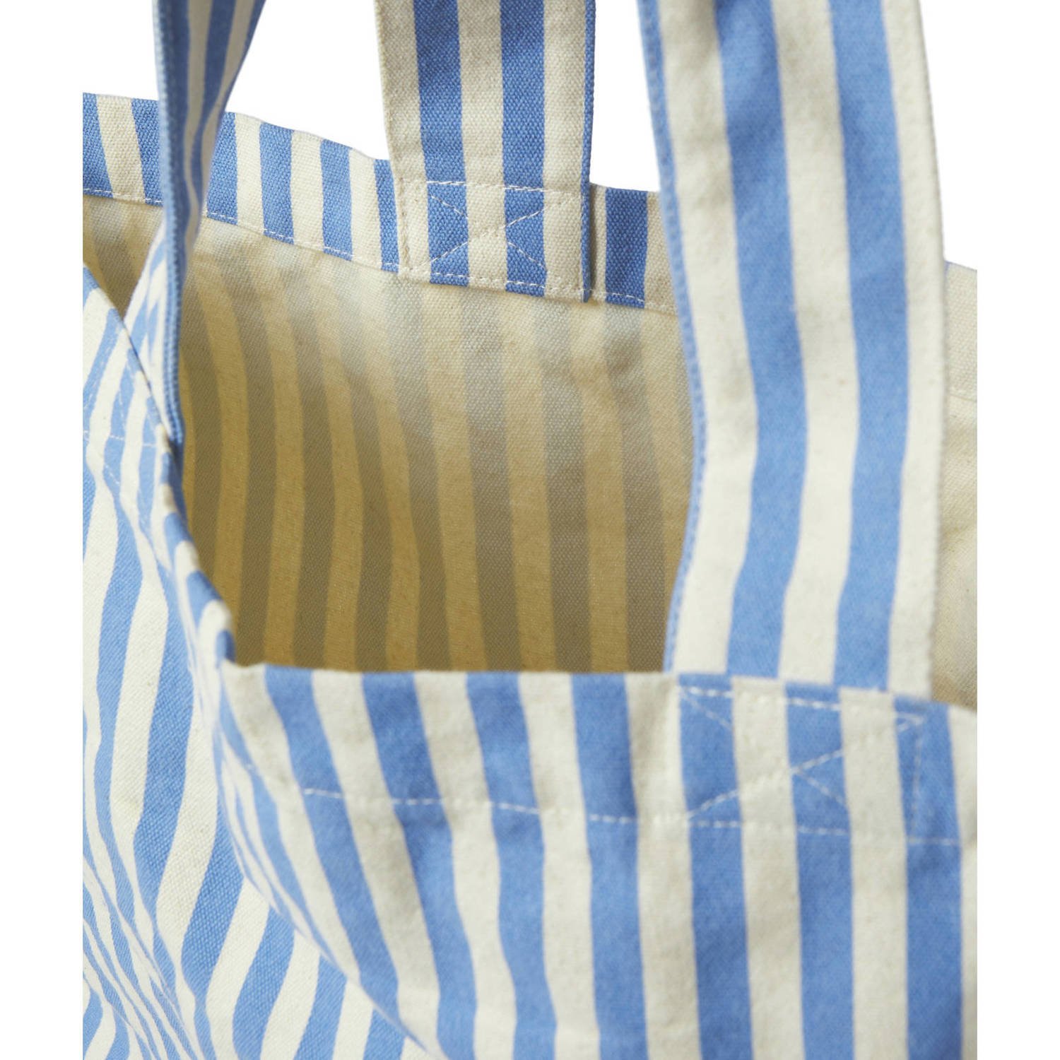 JJXX gestreepte shopper JXBETHANY blauw