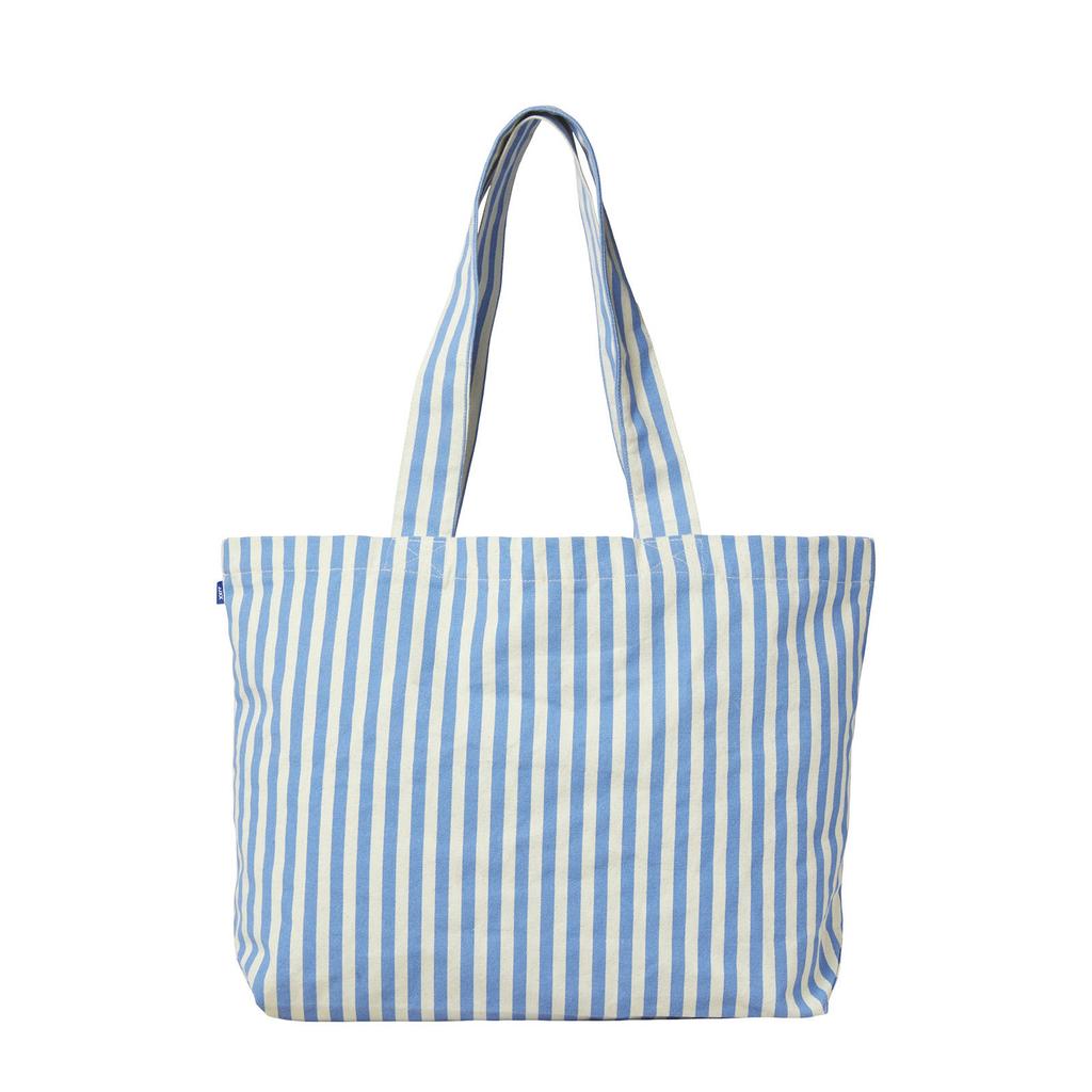 JJXX gestreepte shopper JXBETHANY blauw