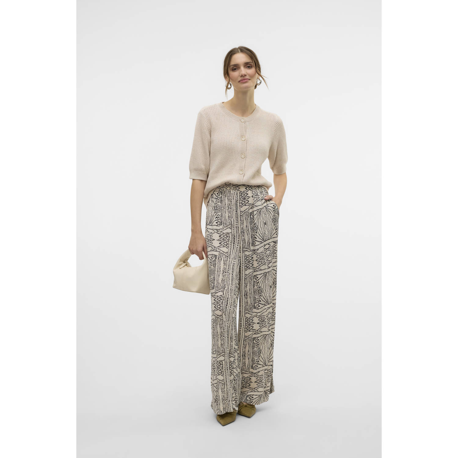 Vero Moda Wijde broek van zuivere viscose model 'MENNY'