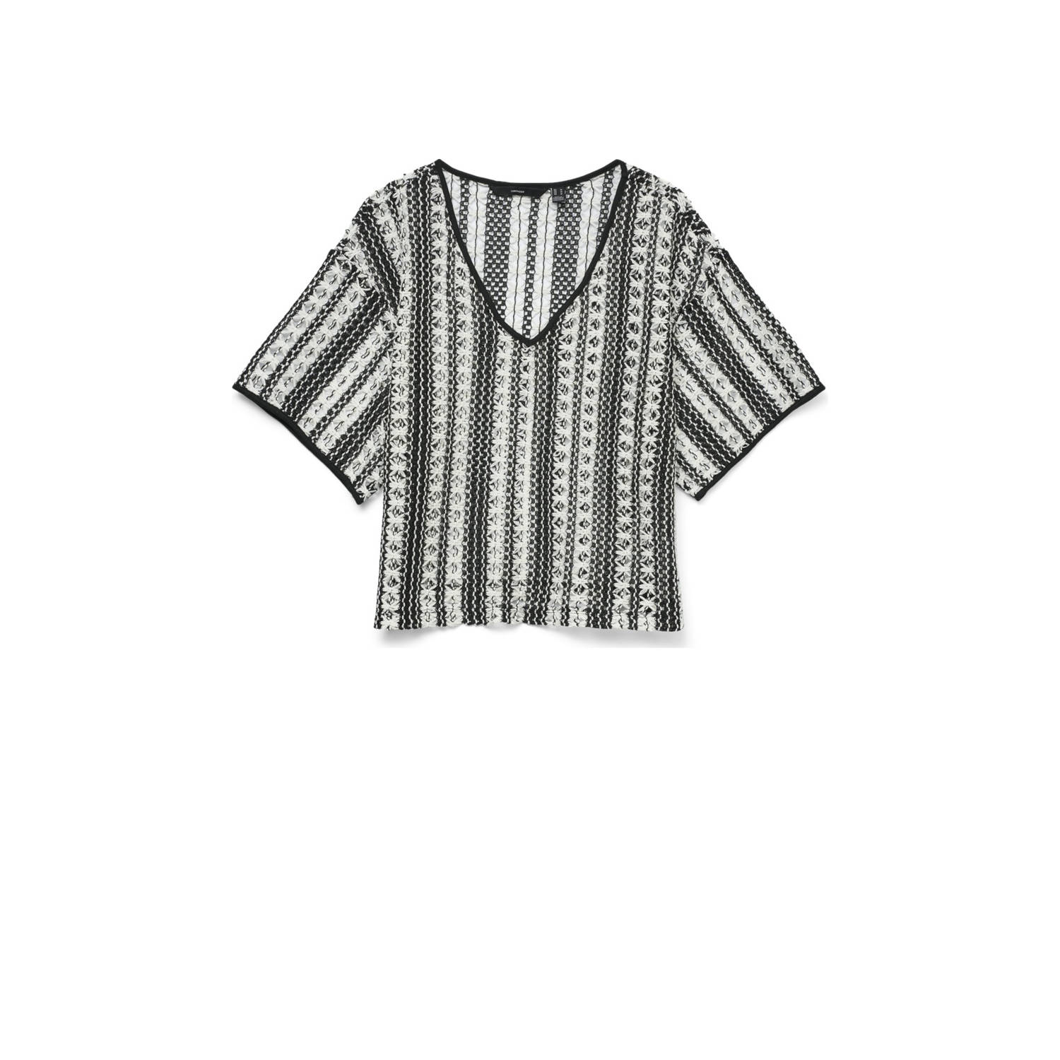 VERO MODA top zwart crochet