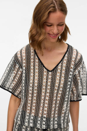 top zwart crochet