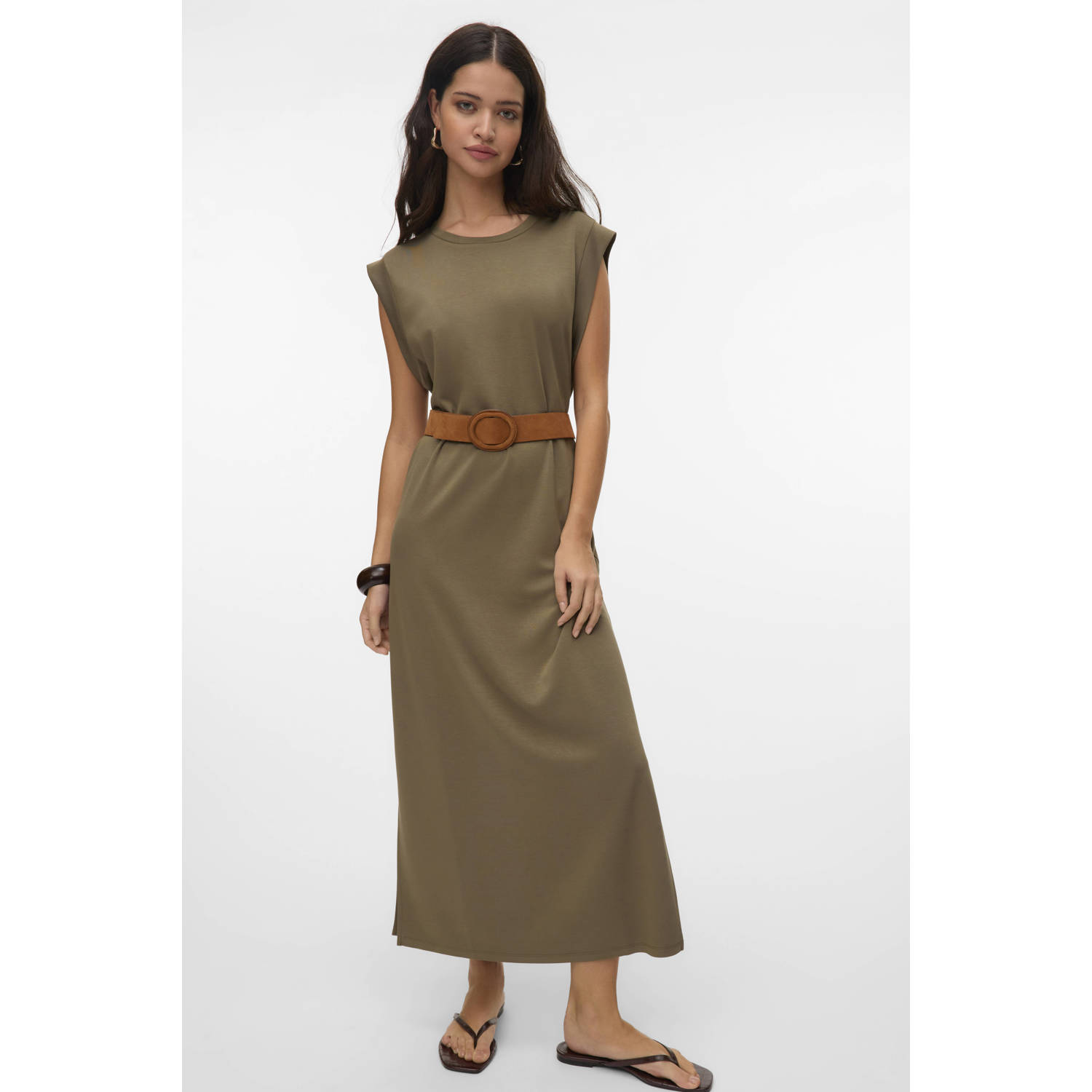 VERO MODA maxi jurk kaki