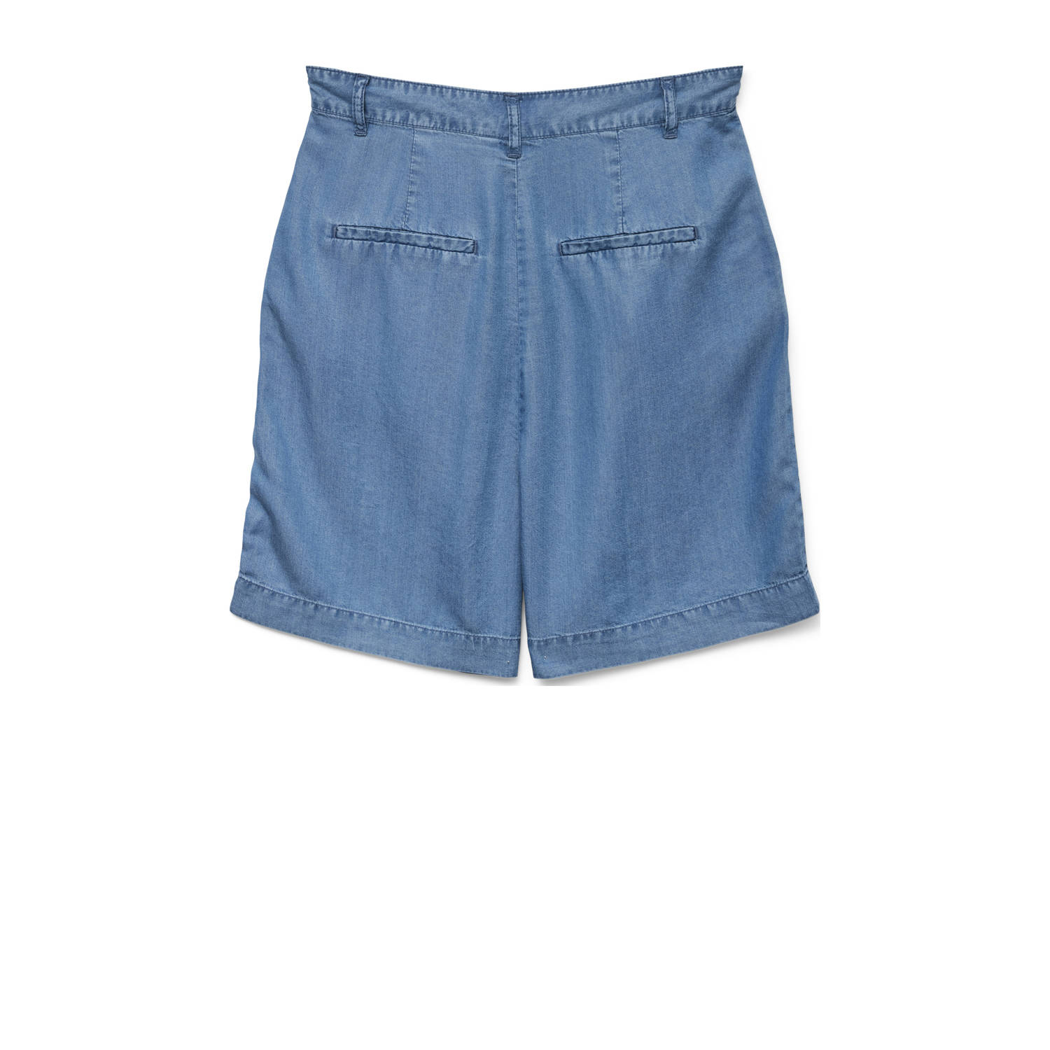 VERO MODA denim regular waist bermuda short medium blue denim