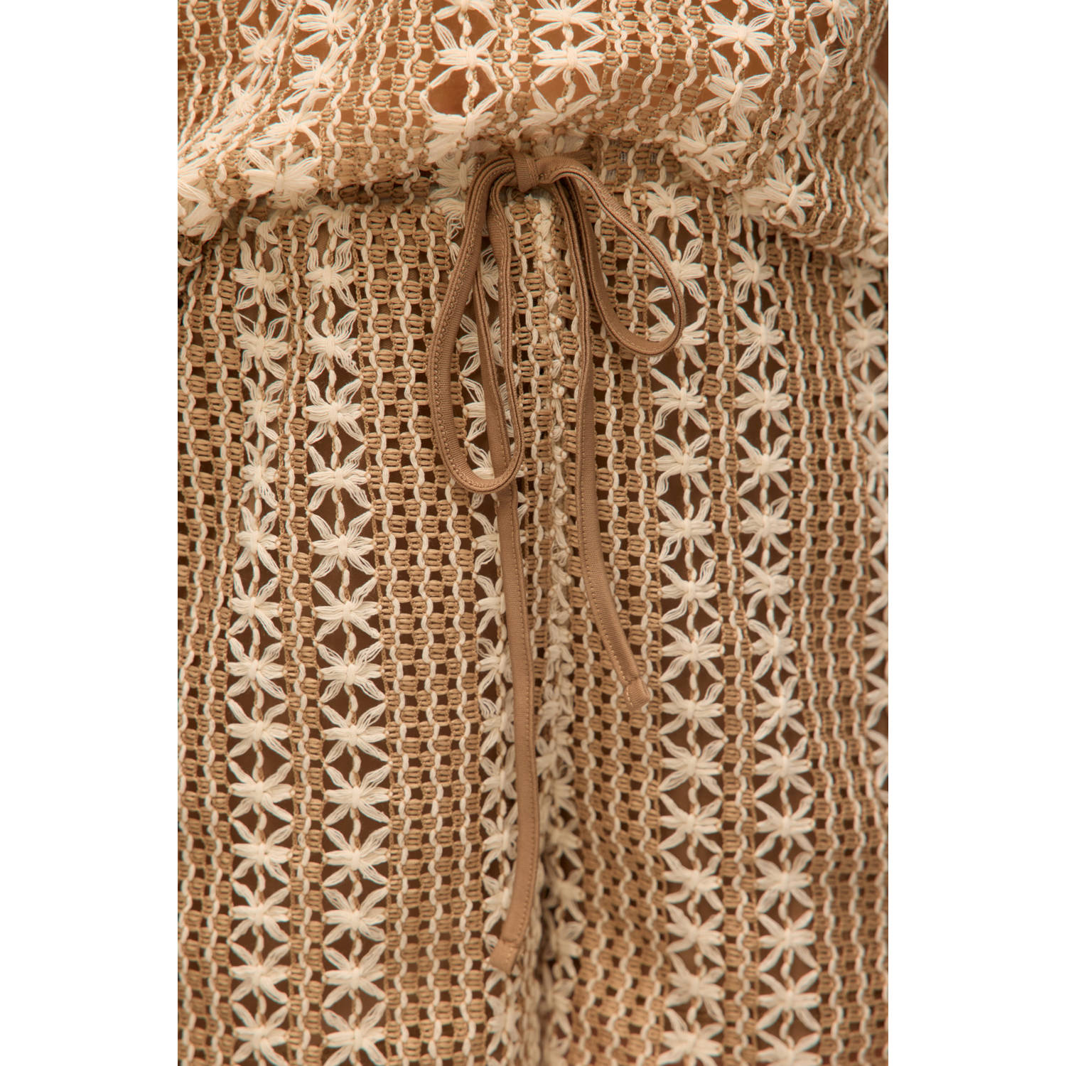 VERO MODA regular waist casual short camel gebreid