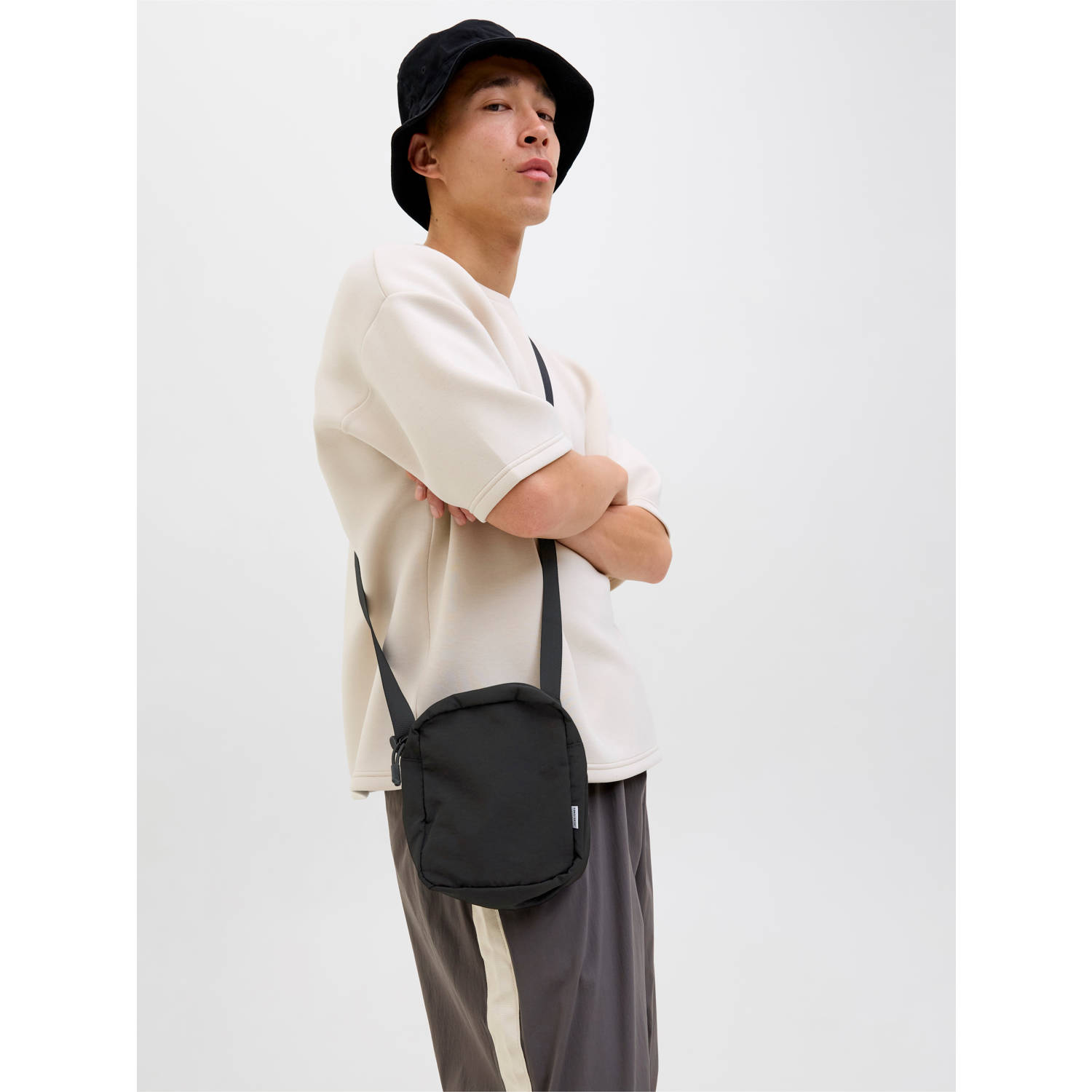 JACK & JONES crossbody tas JACEVERETT zwart