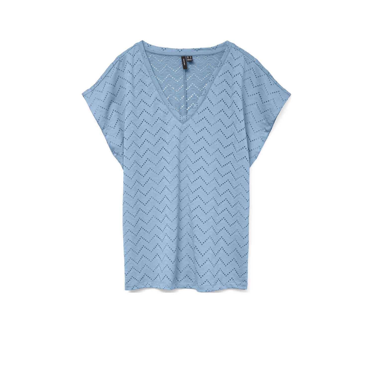 VERO MODA top lichtblauw ajour