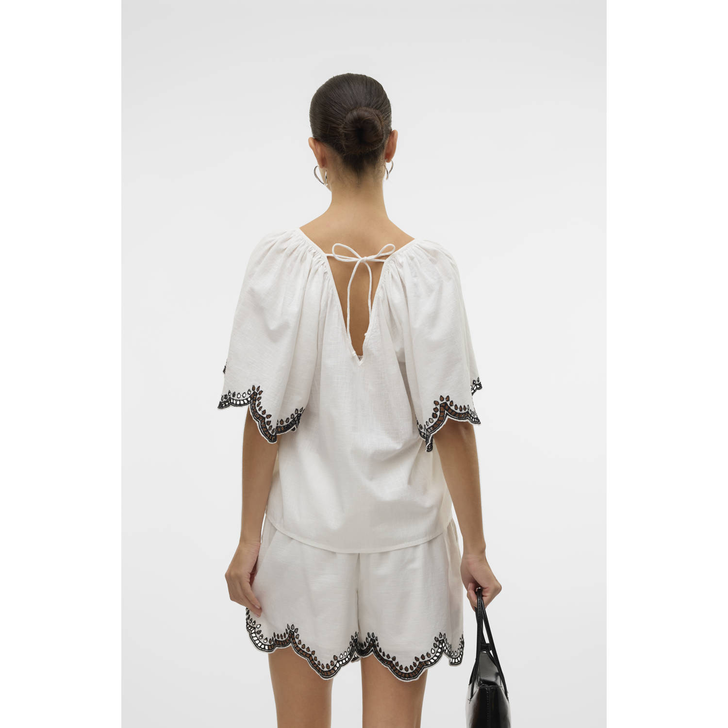 VERO MODA top wit broderie