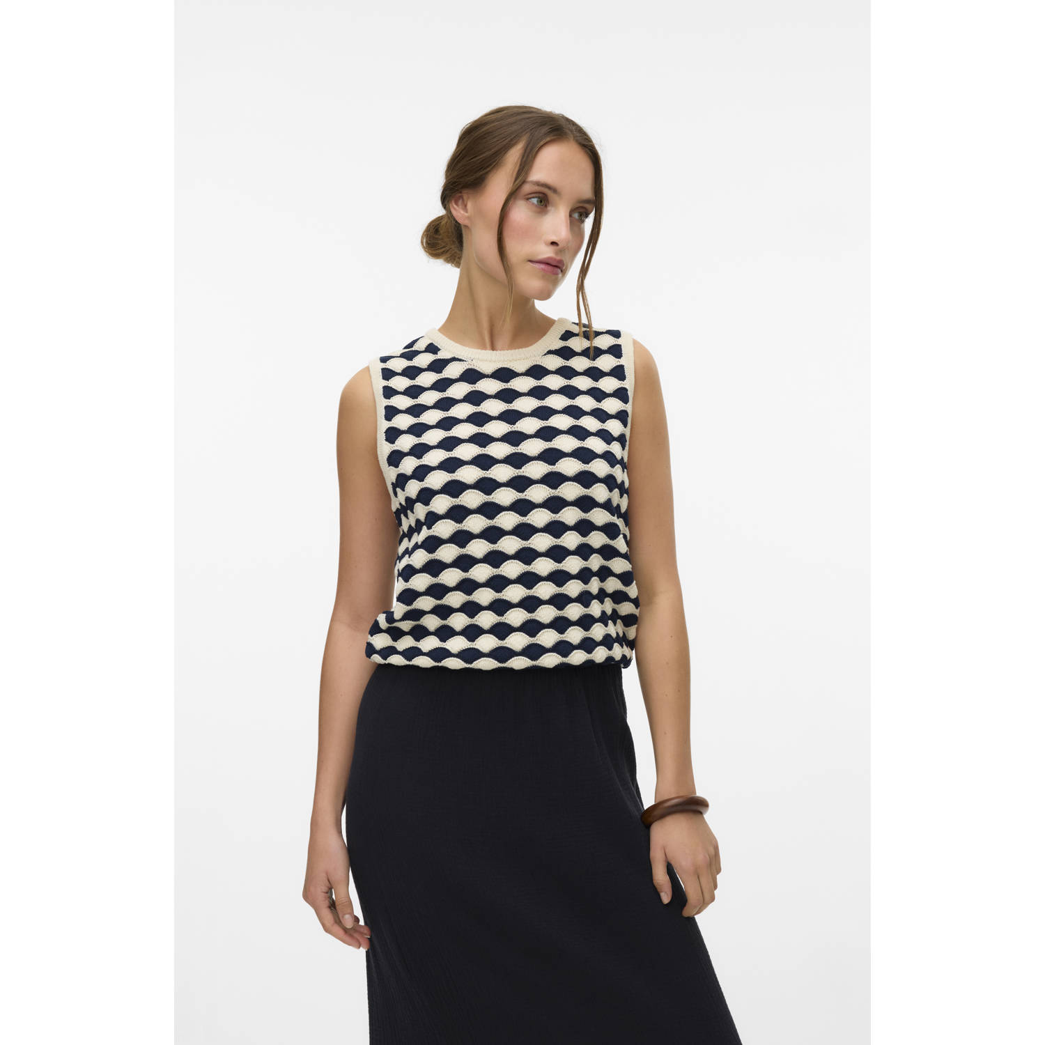 VERO MODA top blauw gebreid