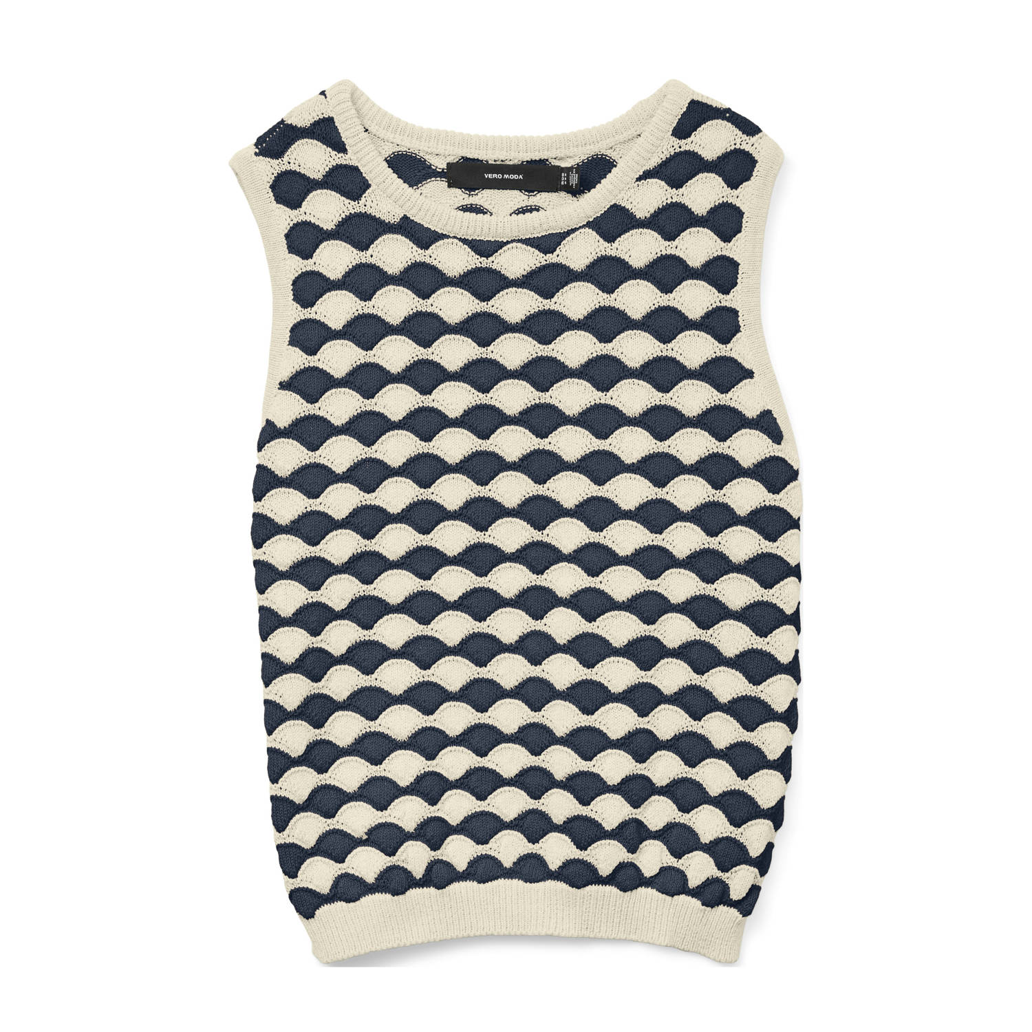 VERO MODA top blauw gebreid