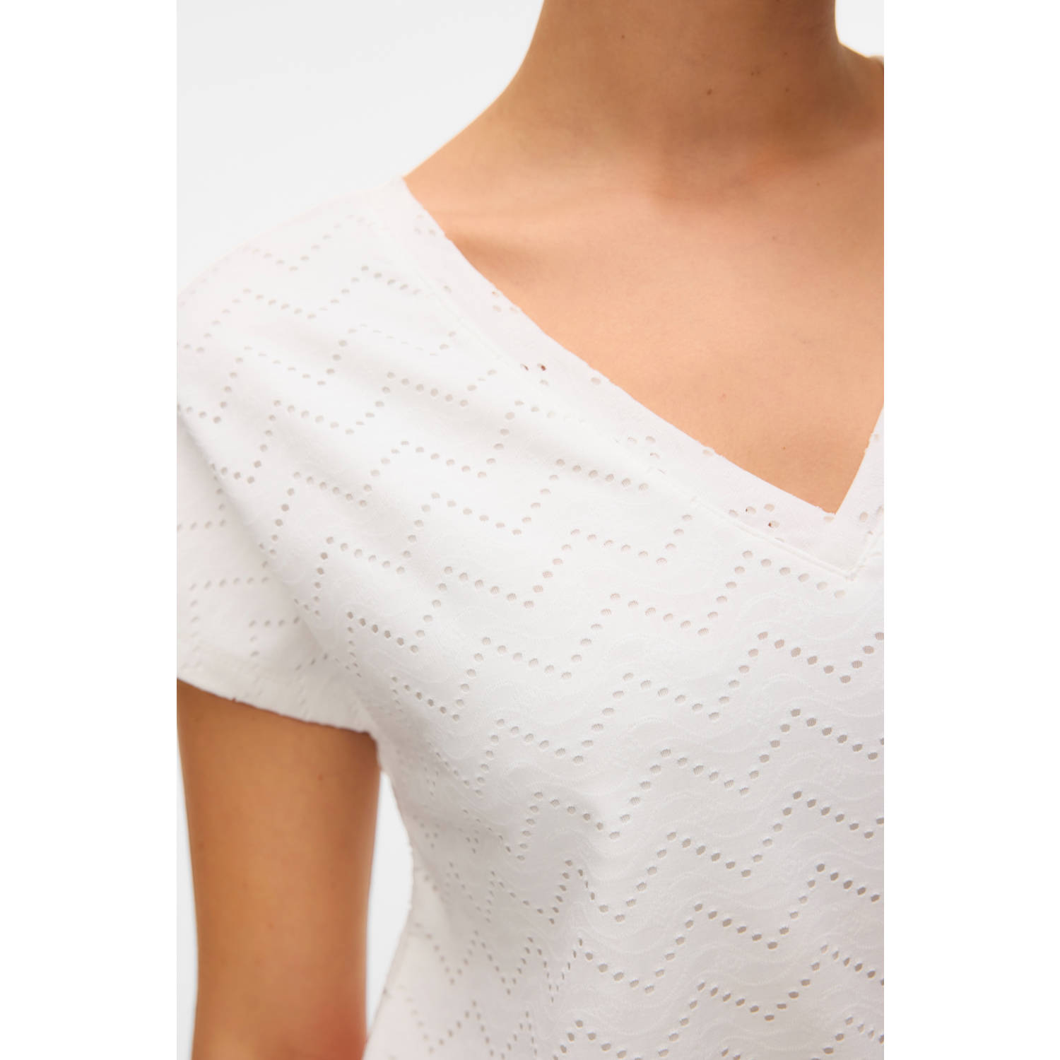 VERO MODA top wit ajour