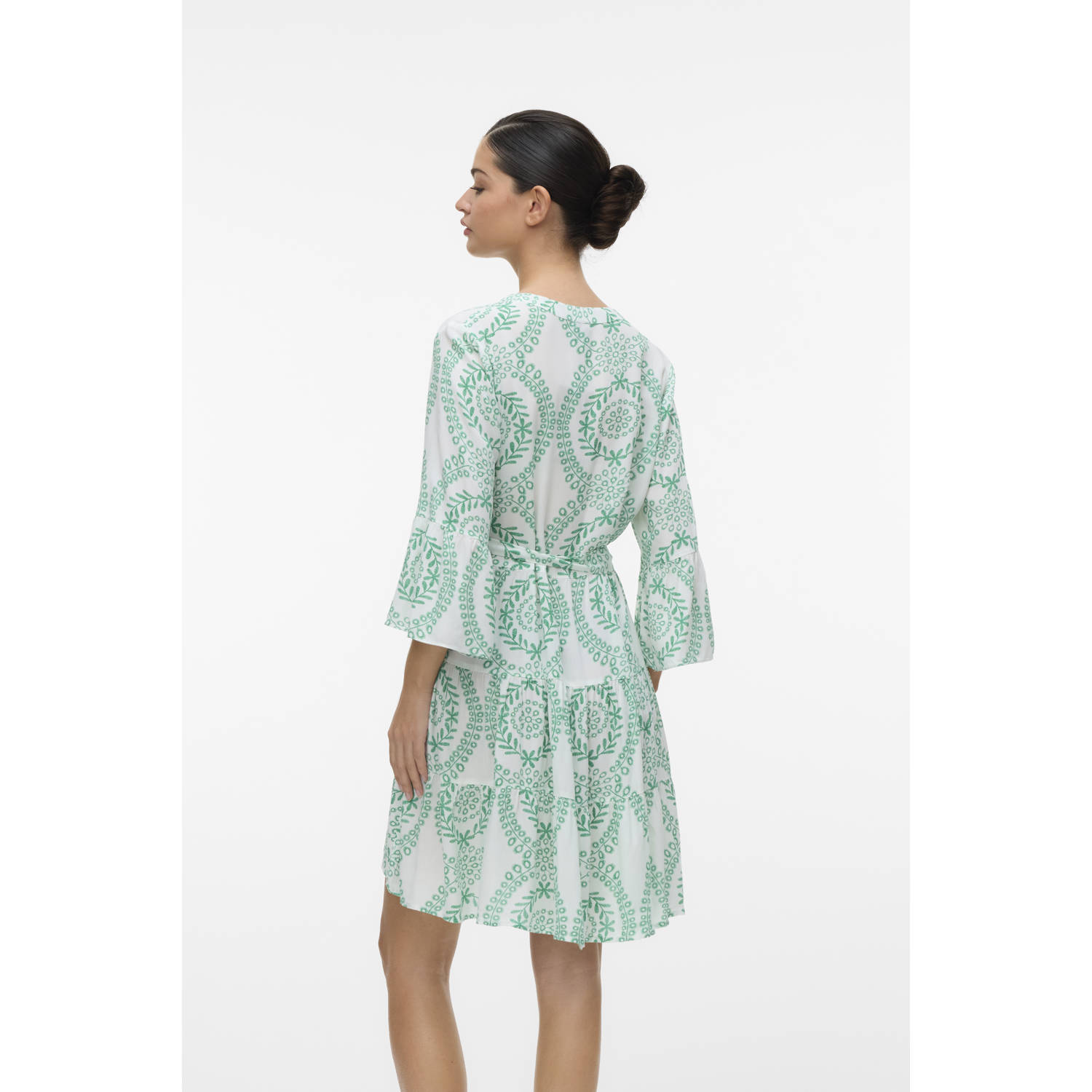 VERO MODA mini jurk broderie wit