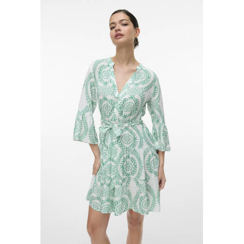VERO MODA mini jurk broderie wit afbeelding