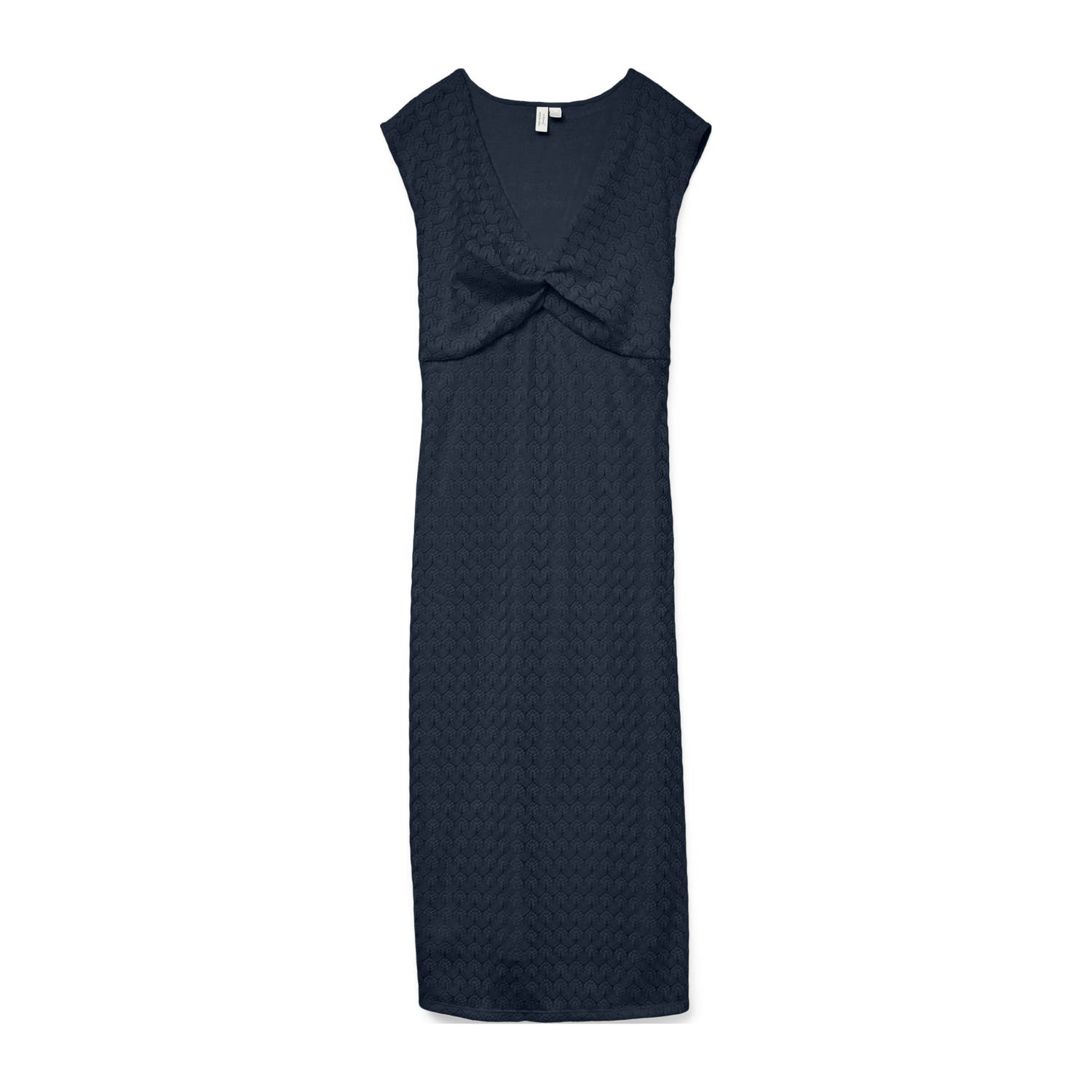 VERO MODA midi jurk crochet donkerblauw