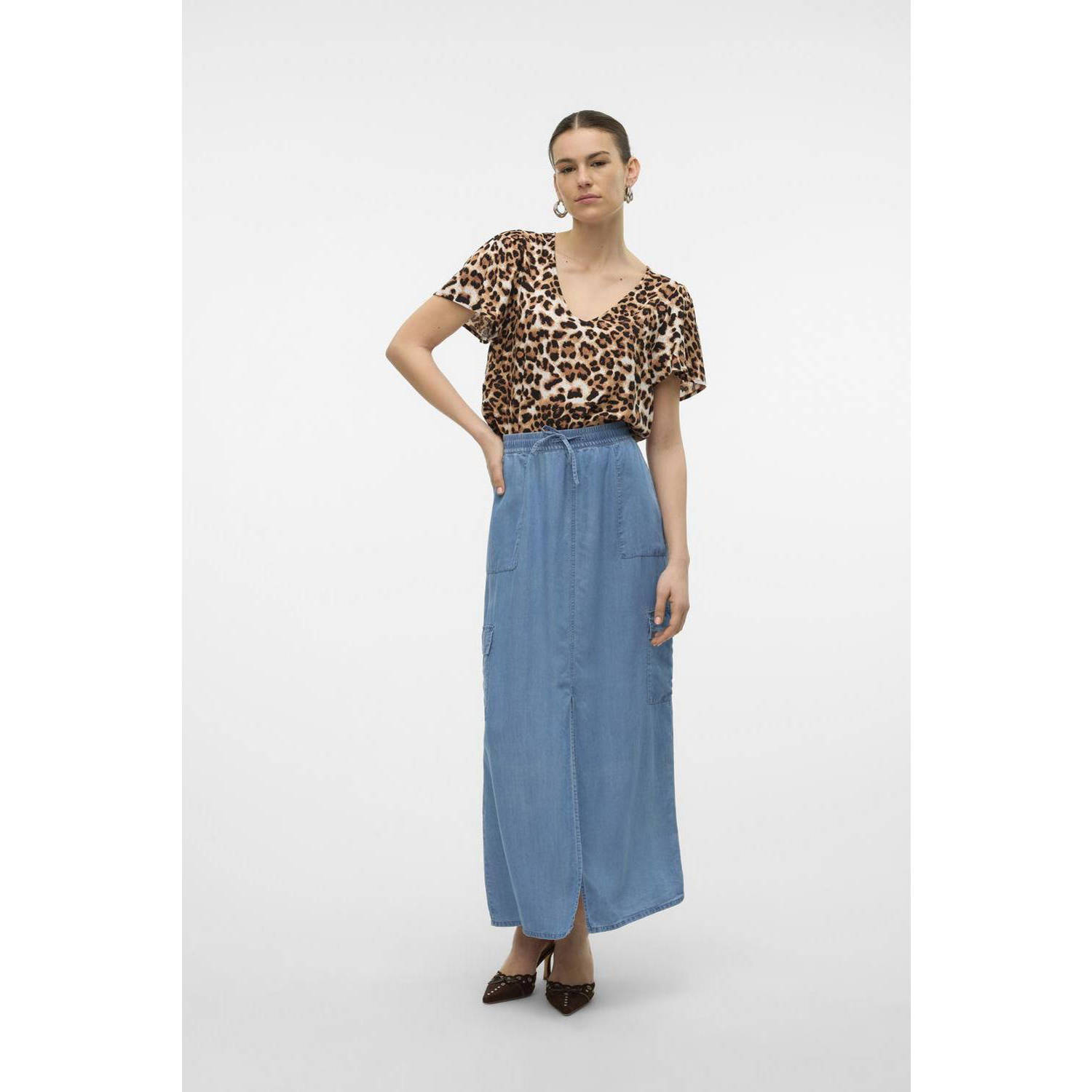 VERO MODA T-shirt donkerbruin