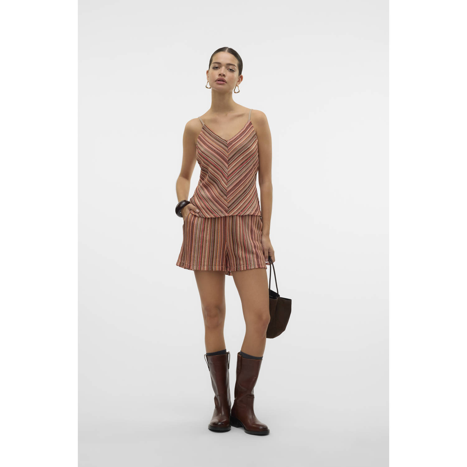 VERO MODA rechtvallend regular waist casual short multi crochet