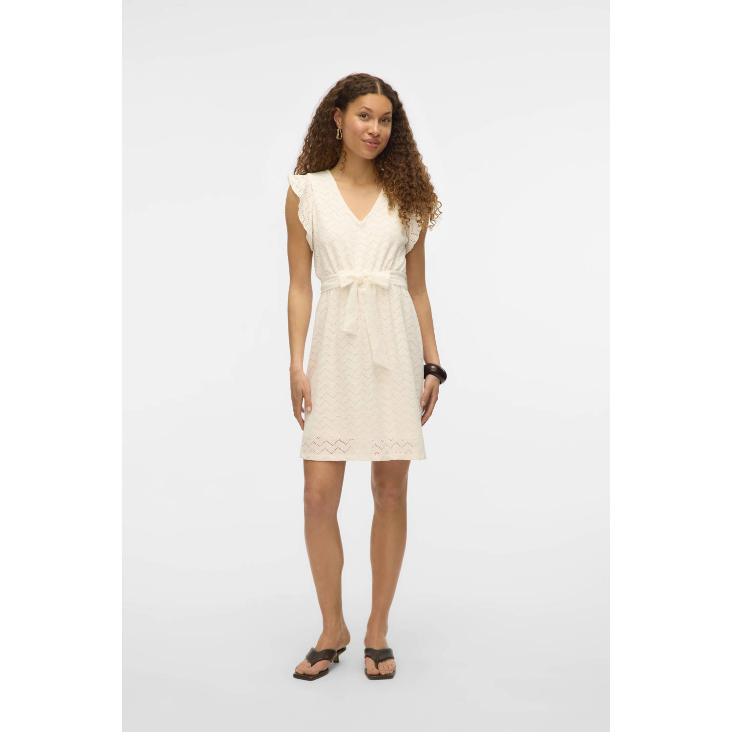 VERO MODA zomerjurk broderie wit