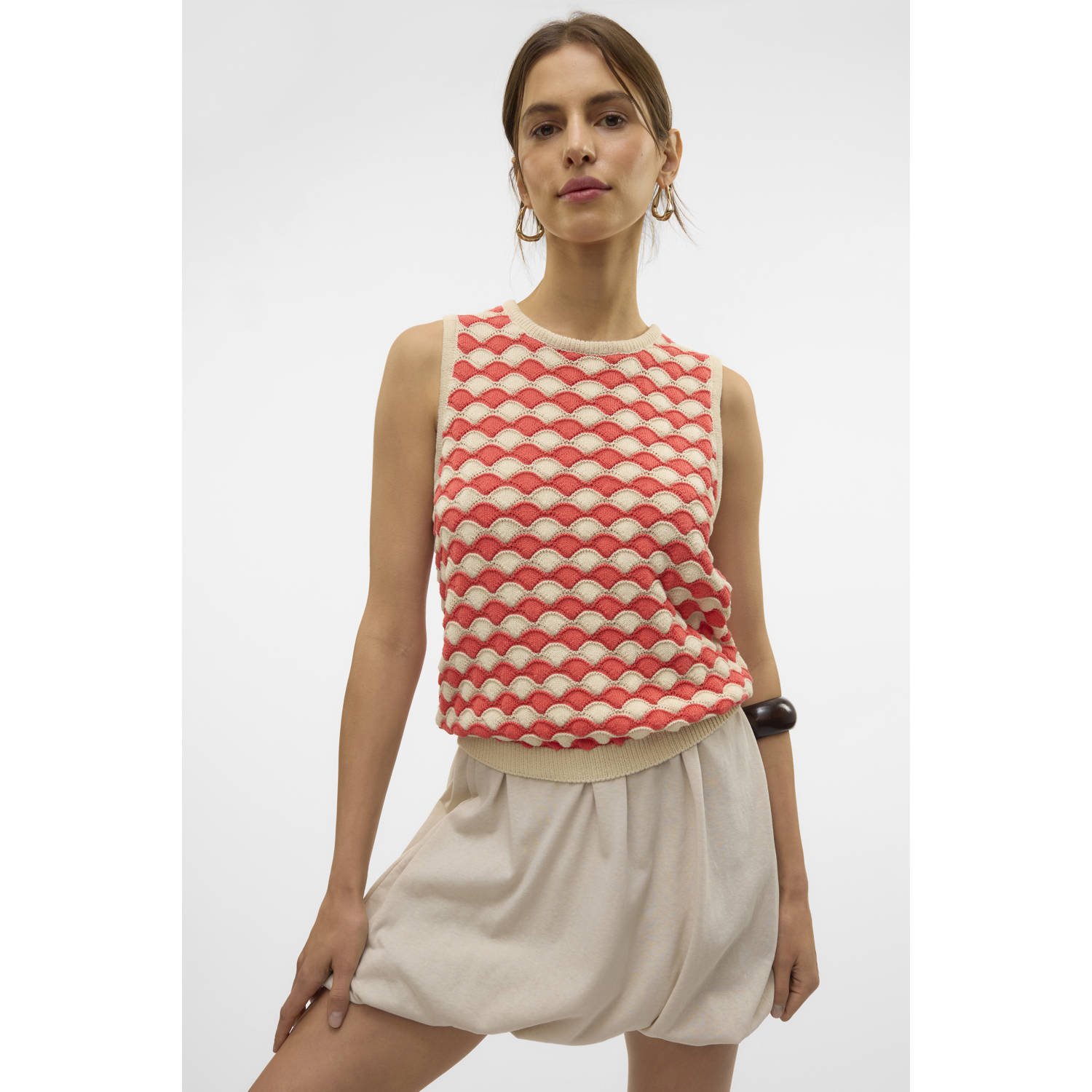 VERO MODA top rood gebreid