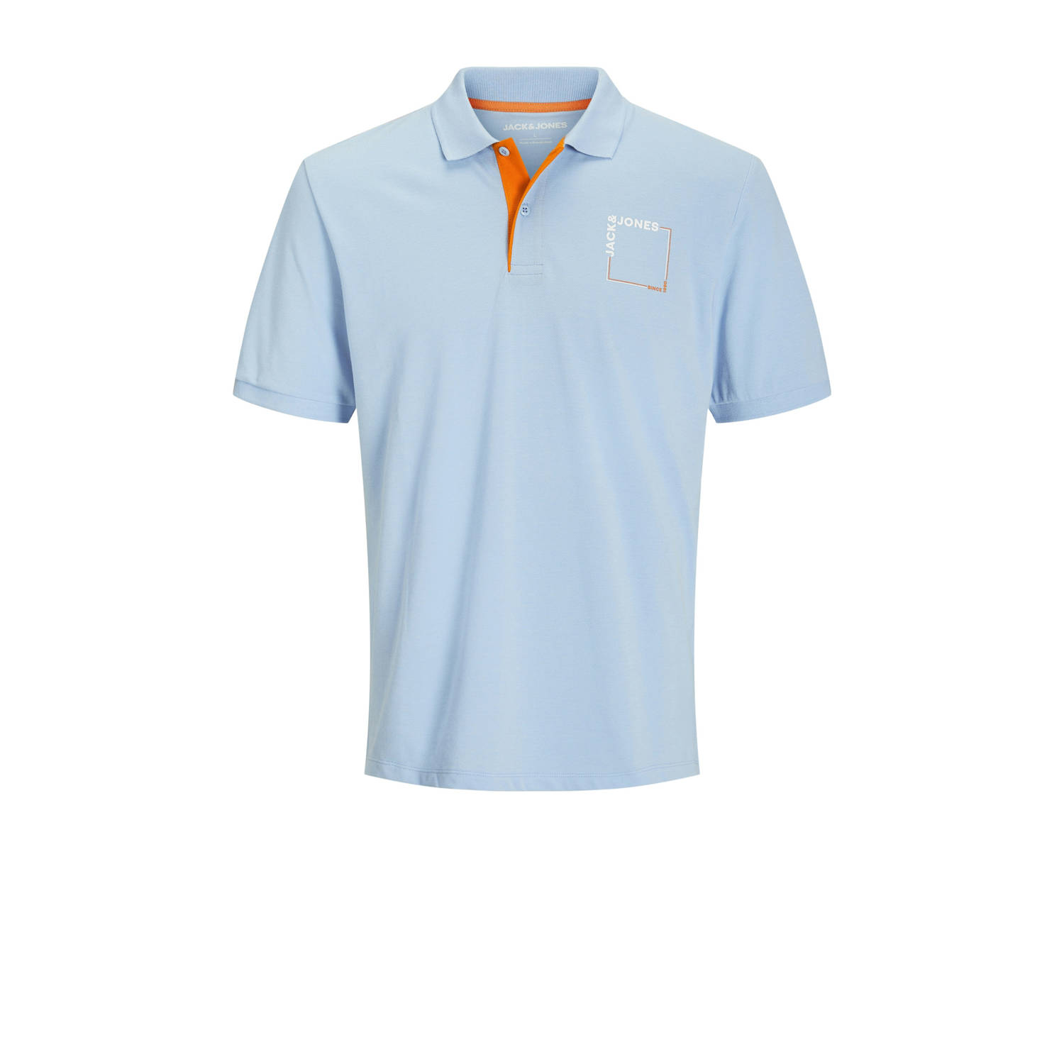 JACK & JONES regular polo lichtblauw