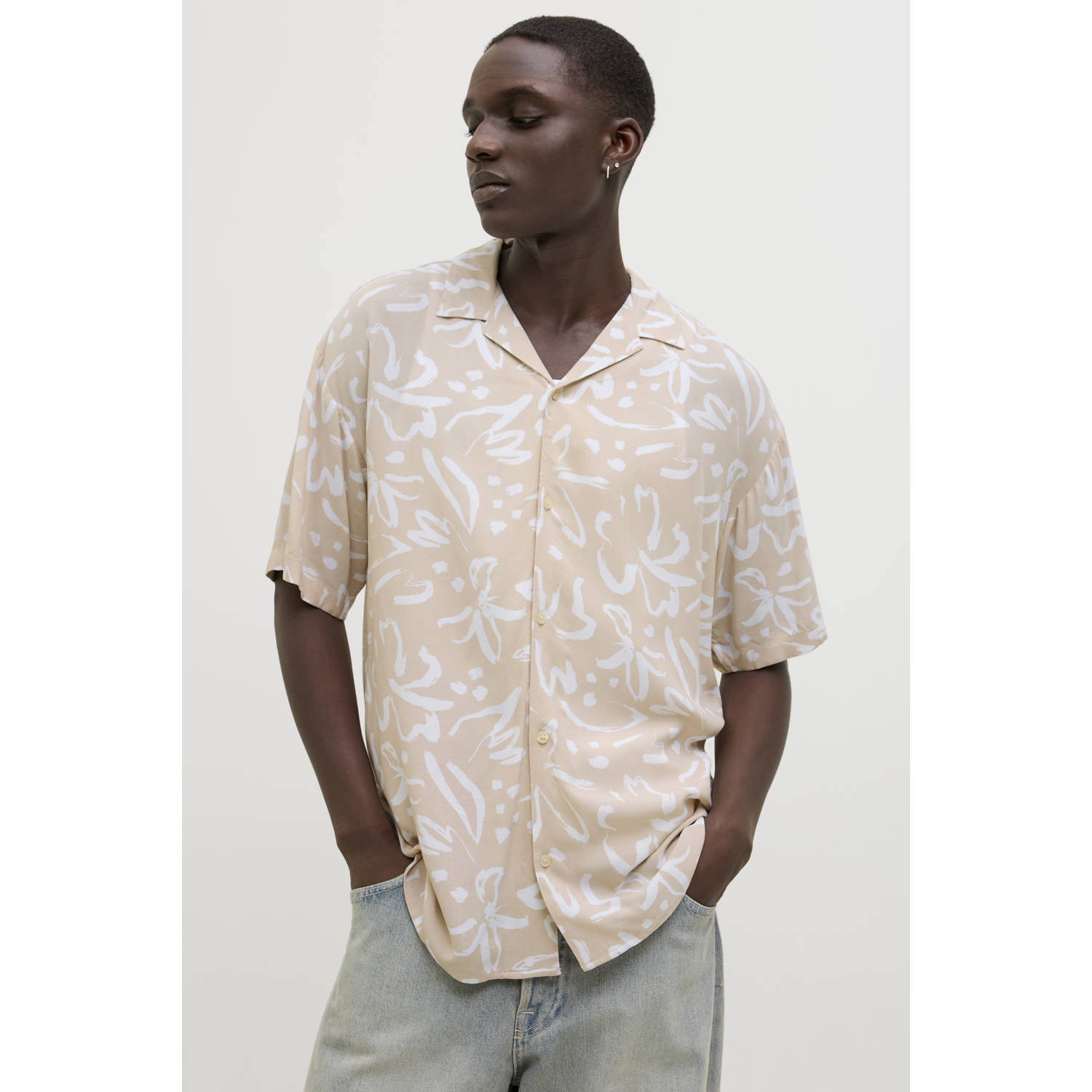 JACK & JONES casual overhemd beige