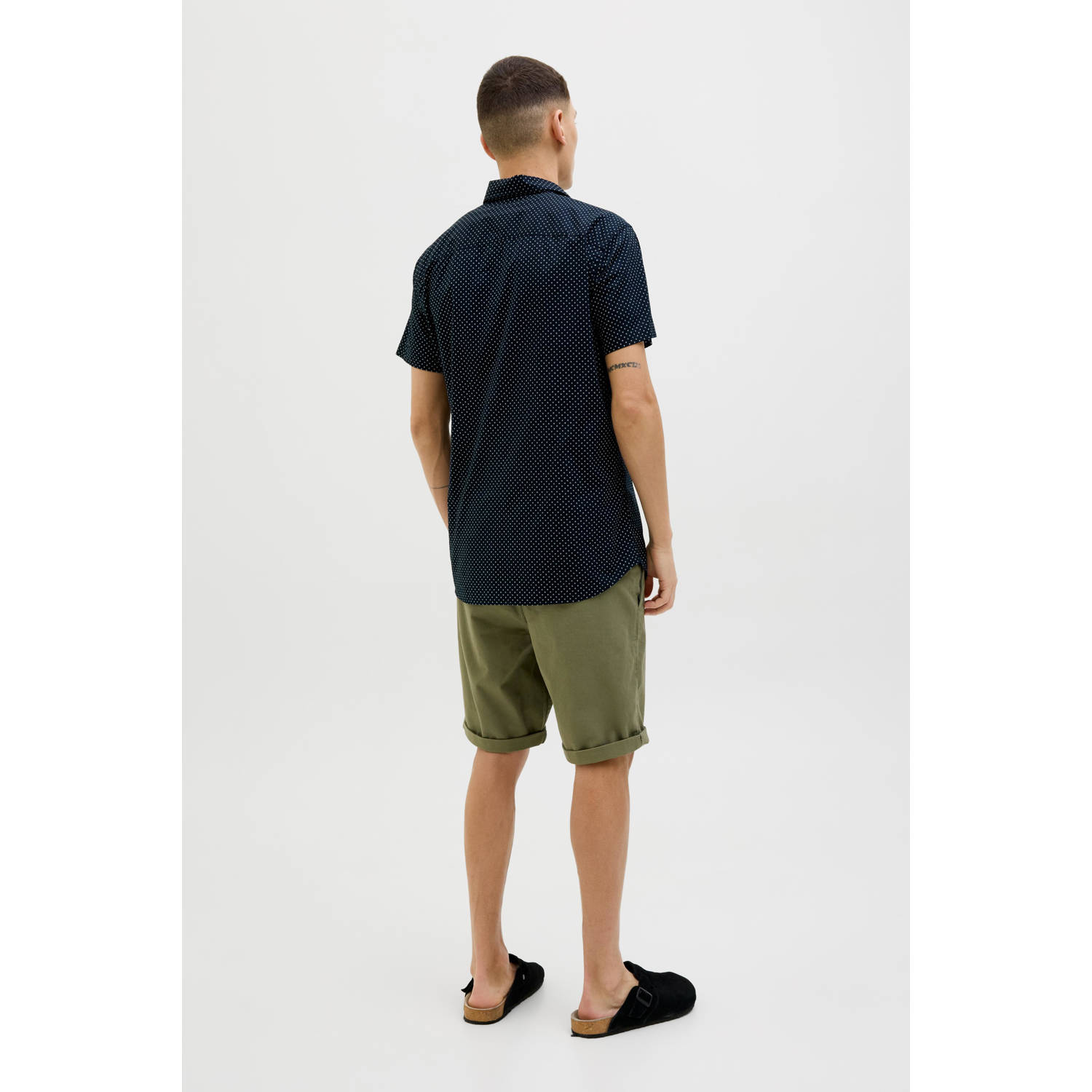 JACK & JONES casual overhemd donkerblauw