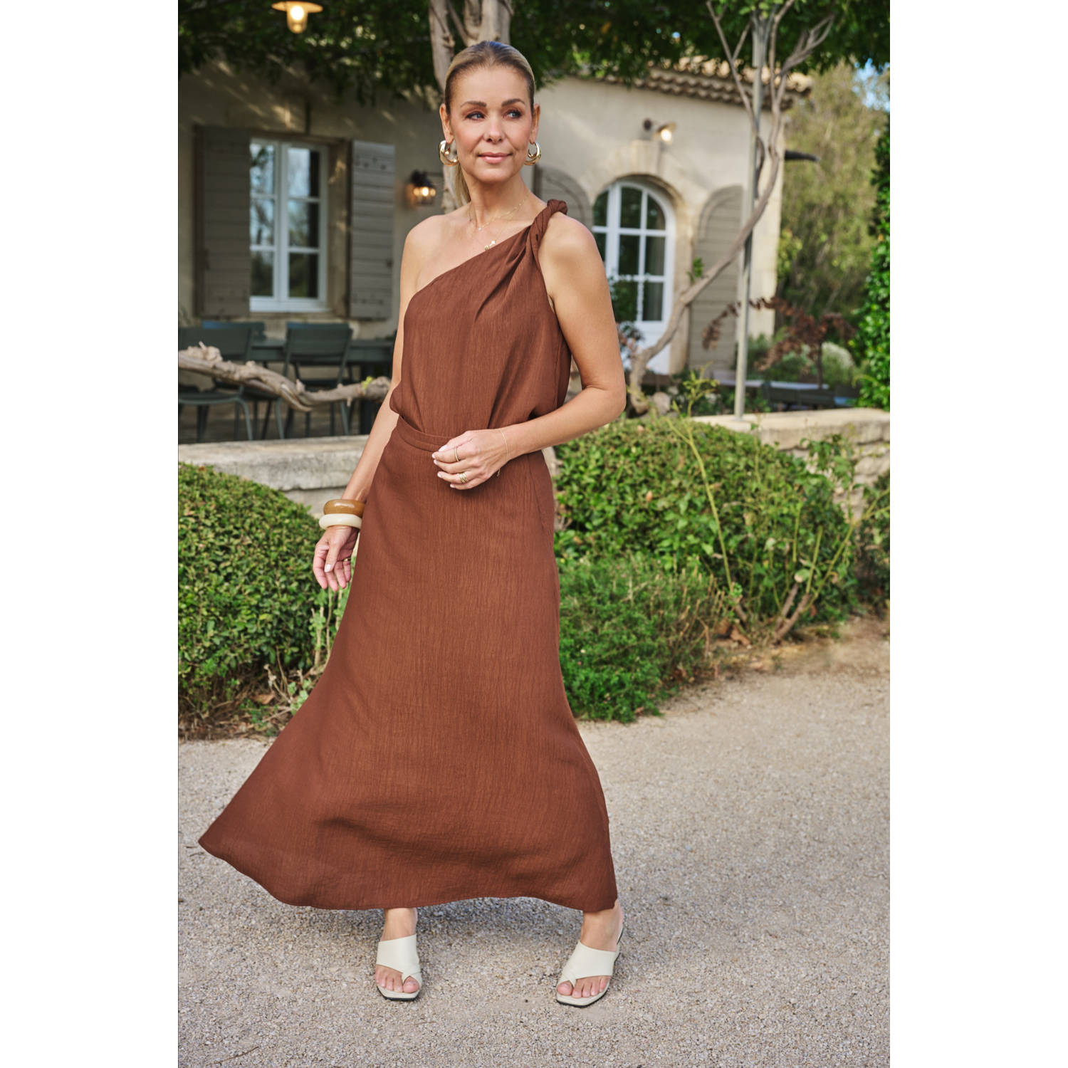 G-maxx X Froukje maxi rok bruin