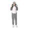 OppoSuits Onesie maki grijs/wit