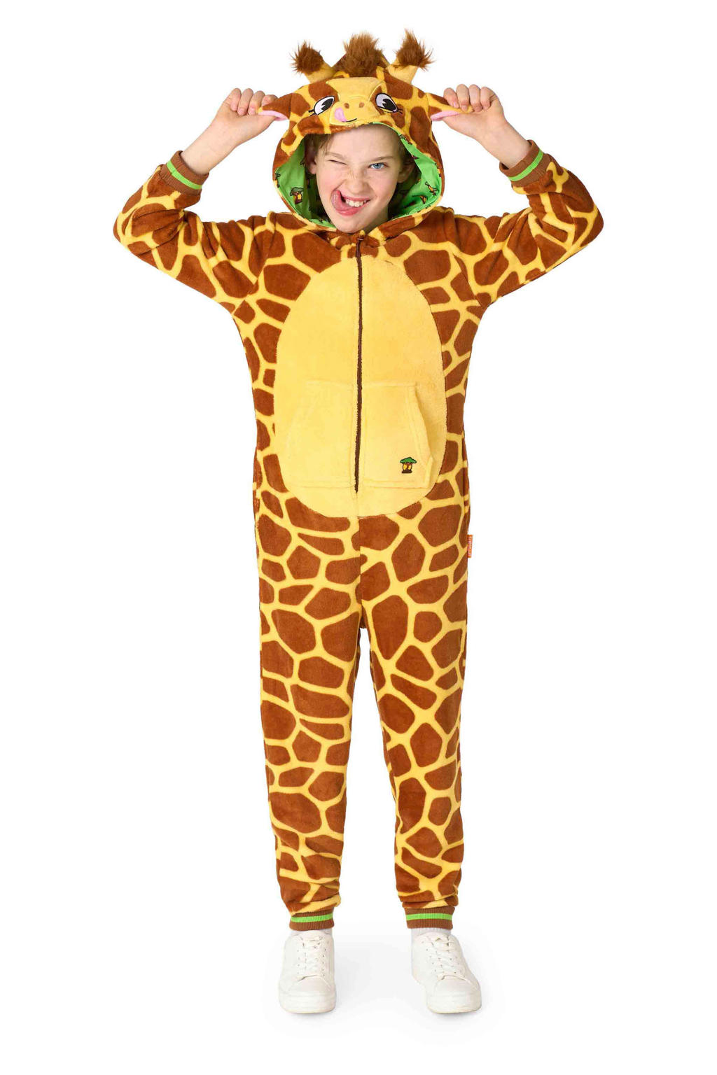 OppoSuits onesie giraffe bruin/geel