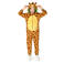OppoSuits onesie giraffe bruin/geel