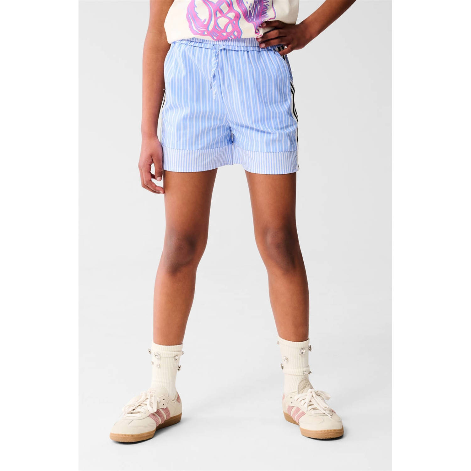 Shoeby regular casual short lichtblauw