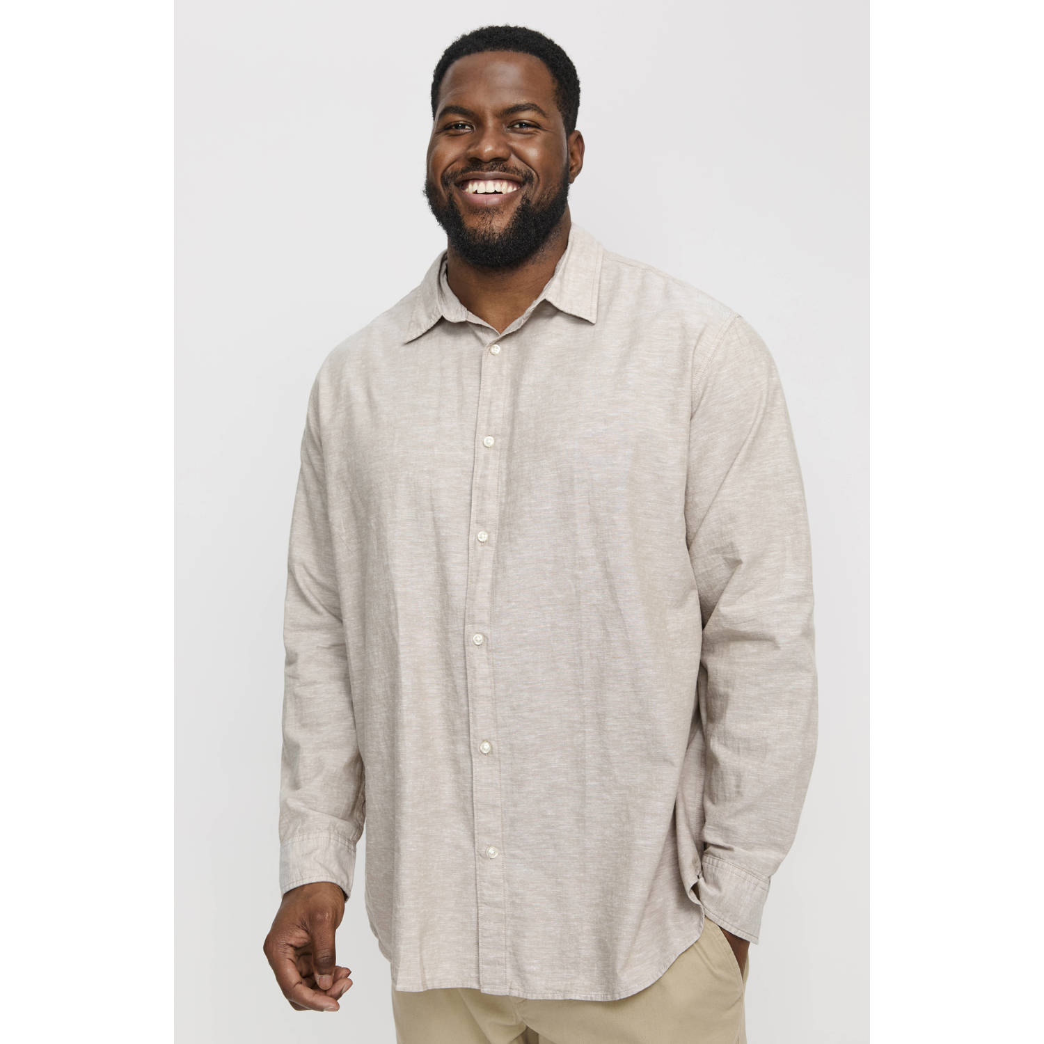 Jack & Jones PlusSize Overhemd met lange mouwen JJEBREEZE SHIRT LS SN PLS