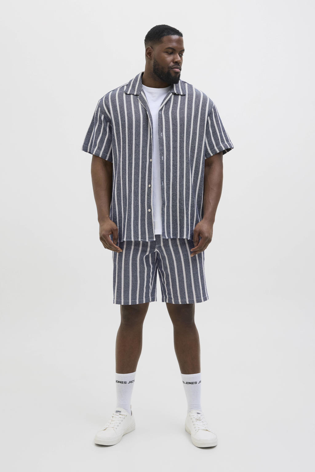 JACK & JONES PLUS SIZE relaxed casual short blauw