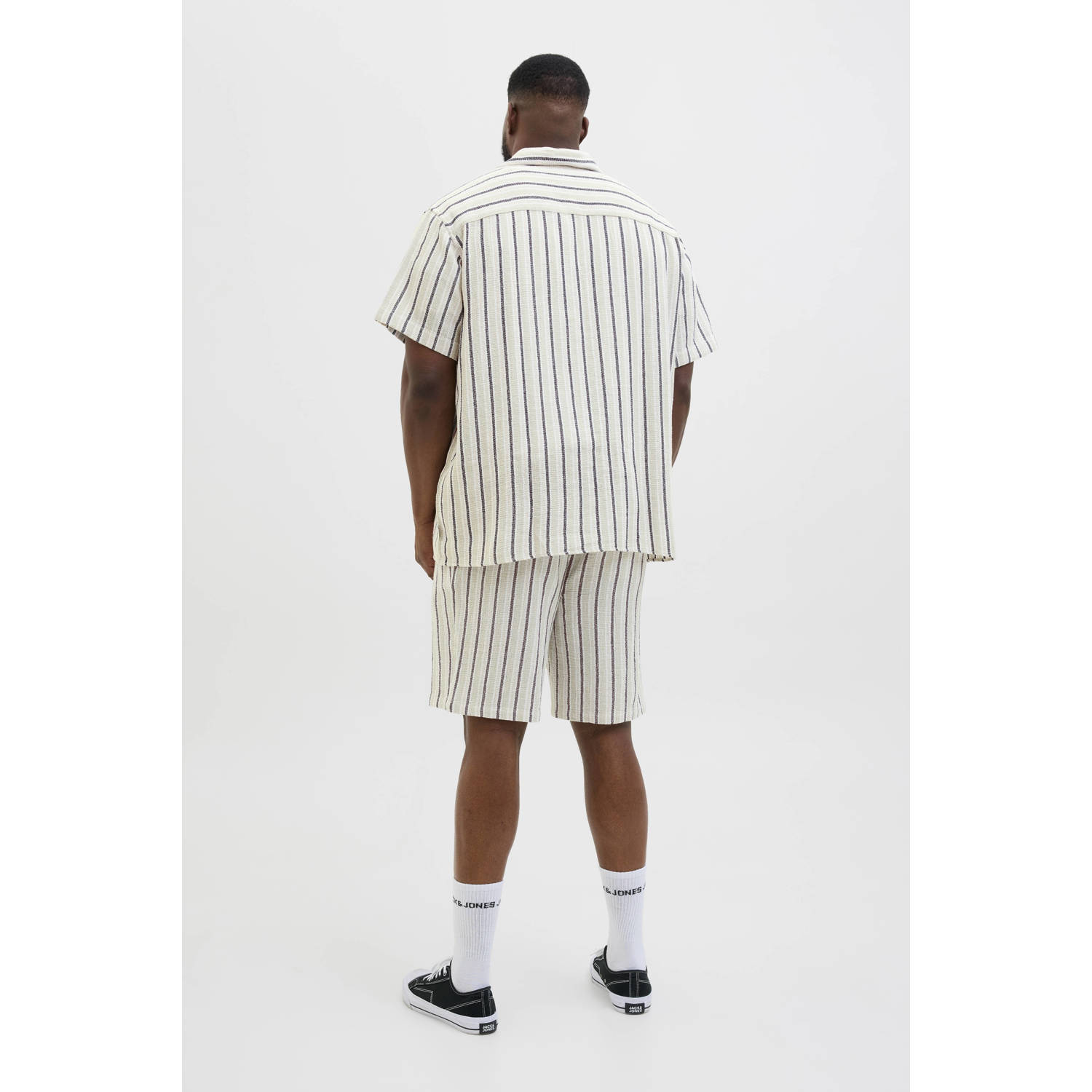 JACK & JONES PLUS SIZE casual overhemd met textuur lichtgroen