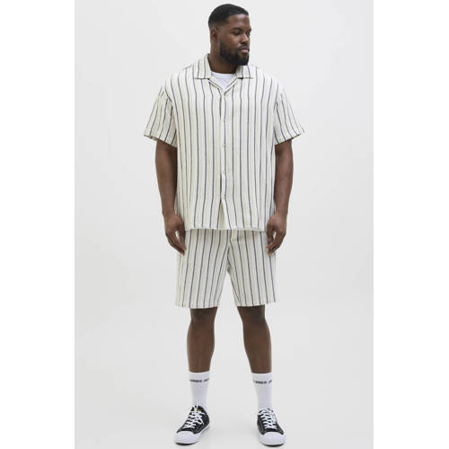 JACK & JONES PLUS SIZE casual overhemd met textuur lichtgroen afbeelding