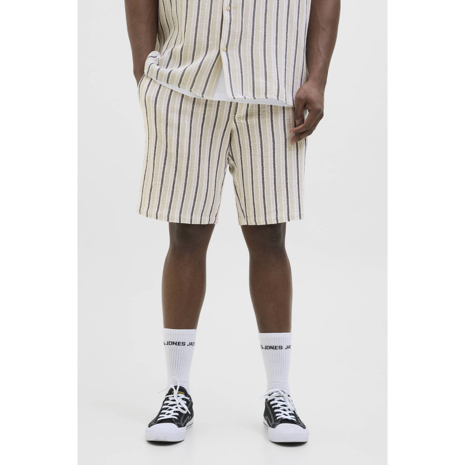Jack & Jones PlusSize Sweatshort JPSTJAIDEN COBA STRIPE JOG SHORT SN PLS