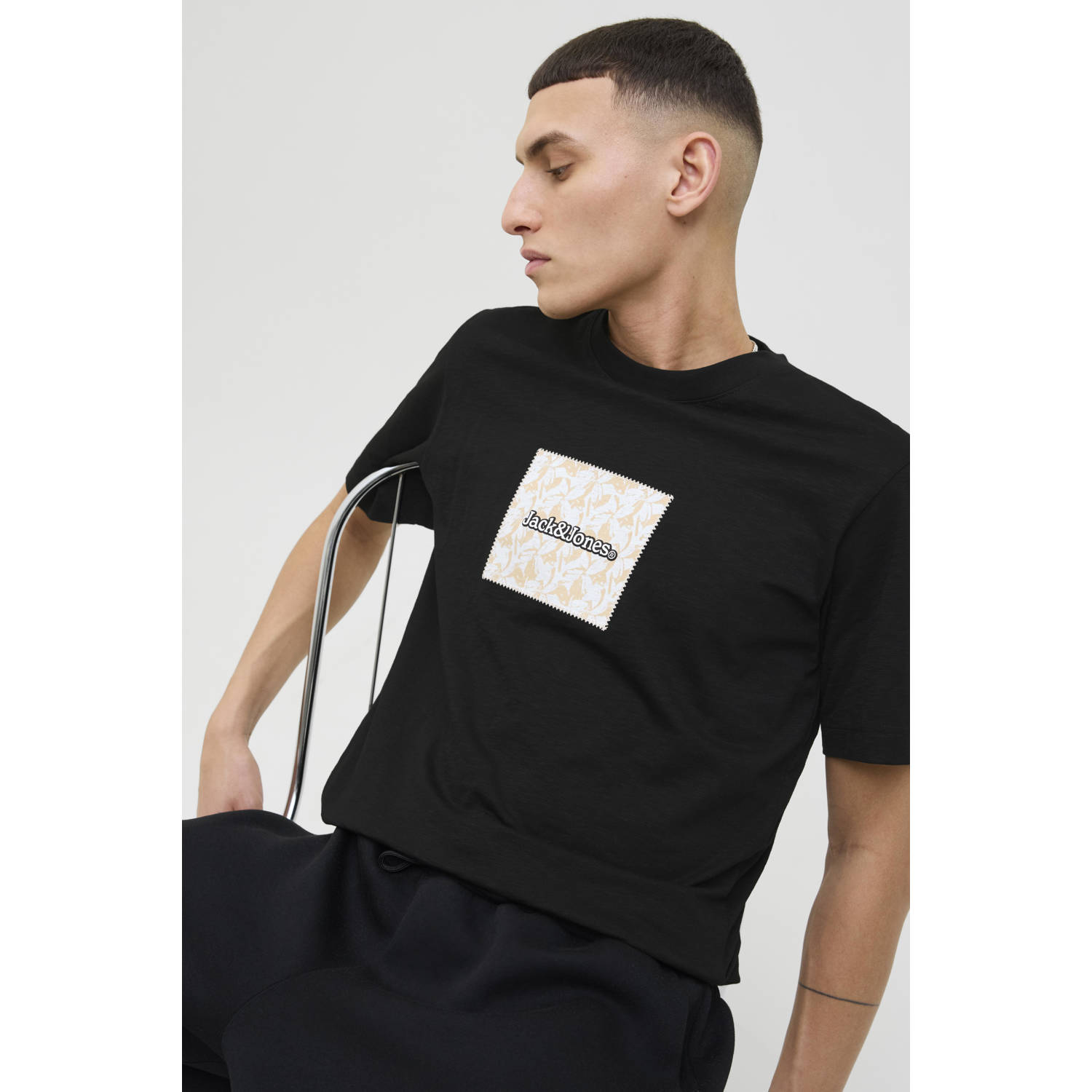 Jack & jones T-shirt met labelprint model 'SPLIT'