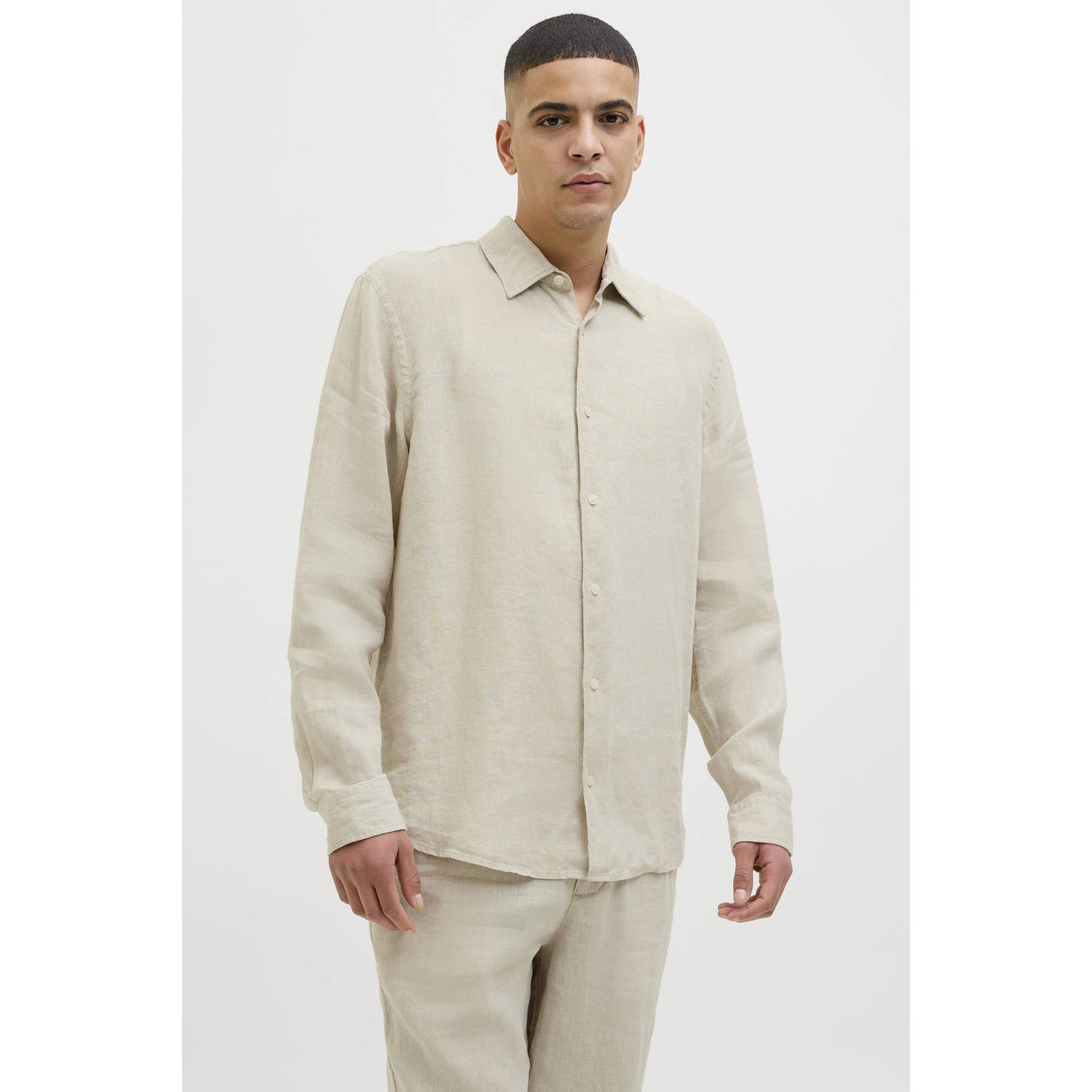 Jack & Jones Overhemd met lange mouwen JPRCCLAWRENCE LINEN L S SHIRT SN
